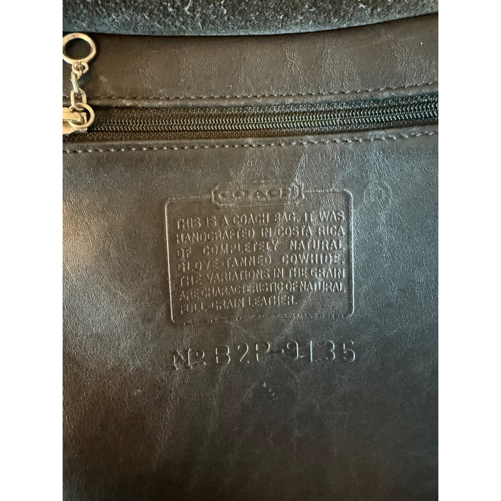Vintage Coach Black Leather Companion Bag 9135 Crossbody Flap Purse Costa Rica - Picture 3 of 11